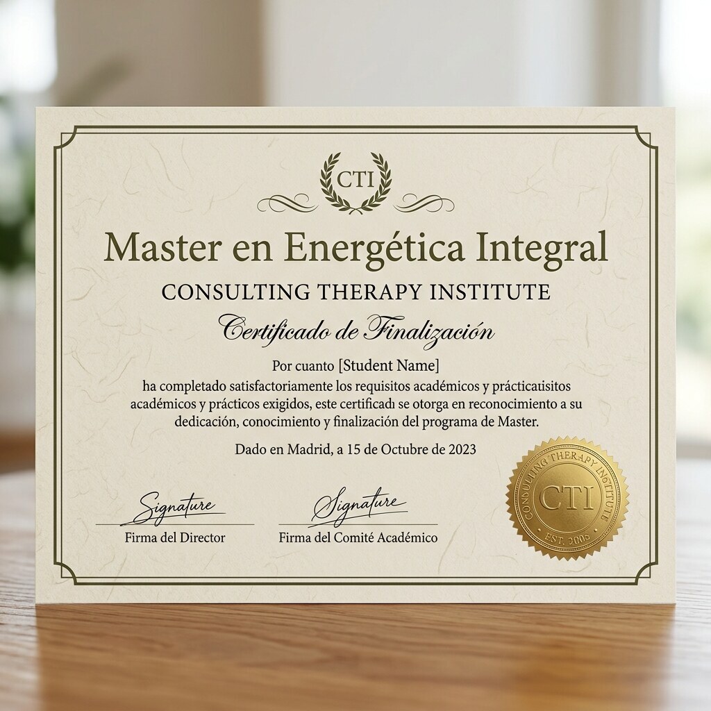Certificado Oficial de Master en Energética Integral